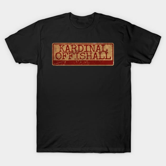 Aliska text red gold retro, Kardinal Offishall T-Shirt by Aliska